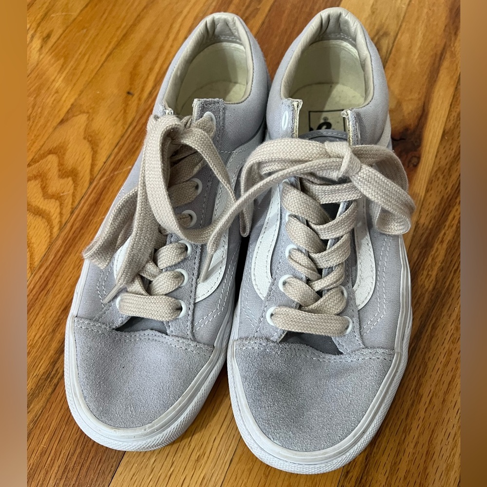 Gray and White Vans